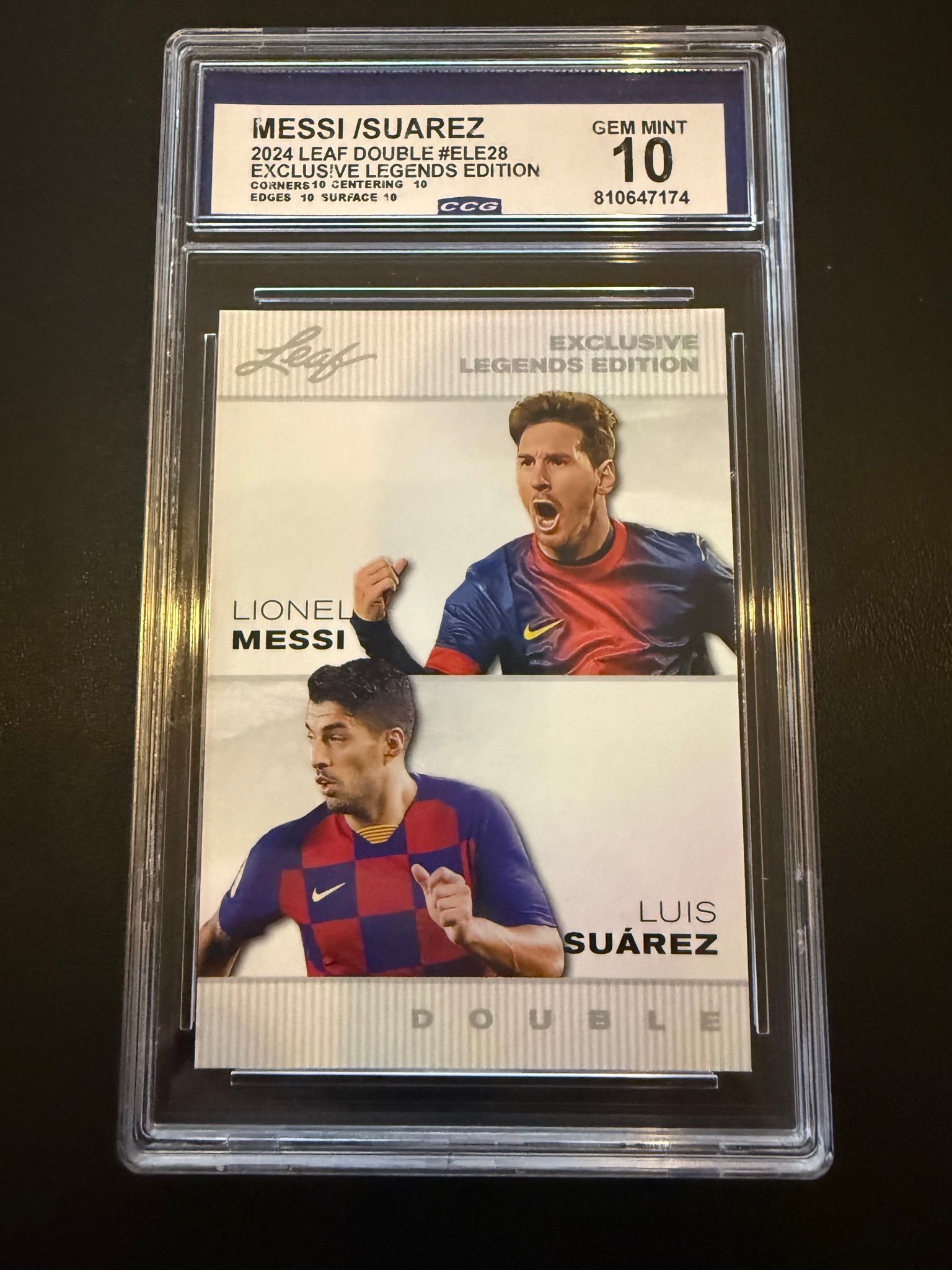 2024 Leaf Double | Lionel Messi, Suarez | Exclusive Legends | CCG 10