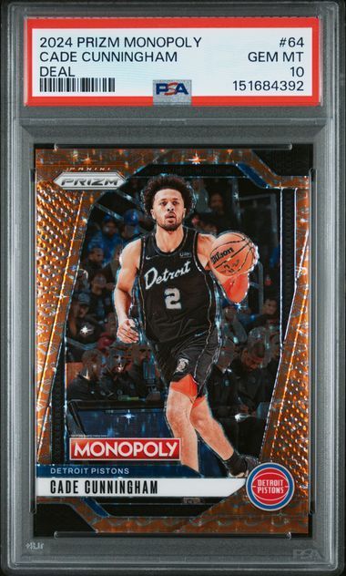 2024 Prizm Monopoly | Cade Cunningham | Deal | 18/25 | PSA 10 | #64