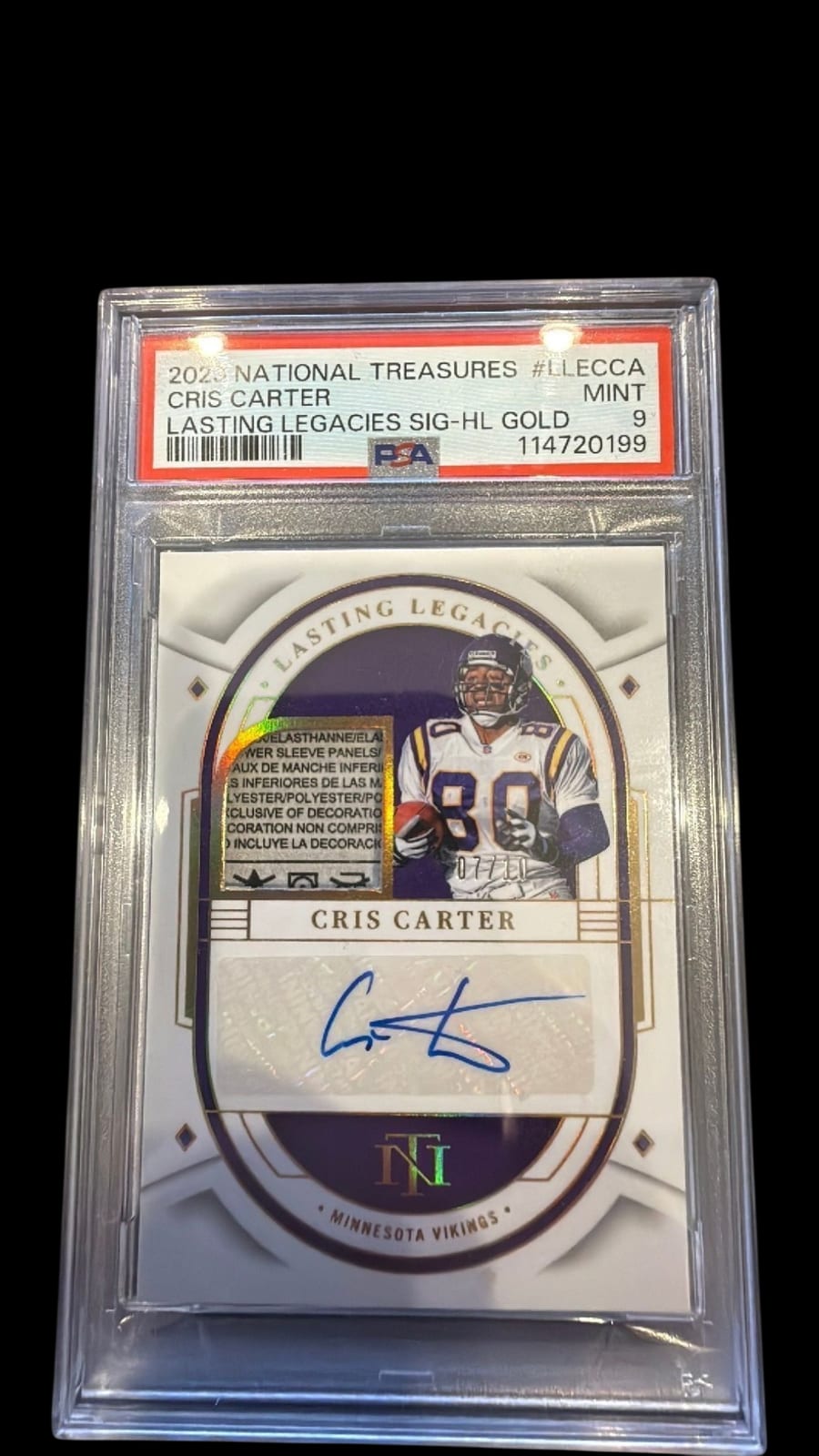 2023 National Treasures | Chris Carter | Lasting Legacies Gold | 7/10 | PSA 9