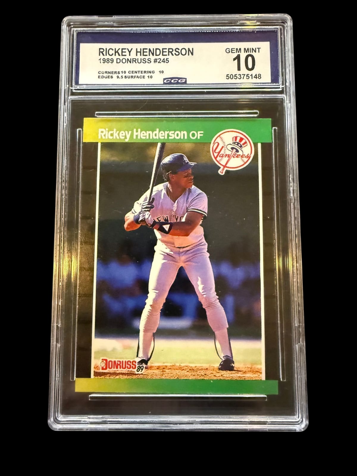 1989 Donruss | Rickey Henderson | #245 | CCG 10