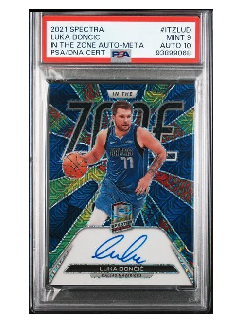 2021 Spectra | Luka Doncic | in the Zone Auto Meta | #ITZLUD | PSA 9 Auto 10 | 2/15