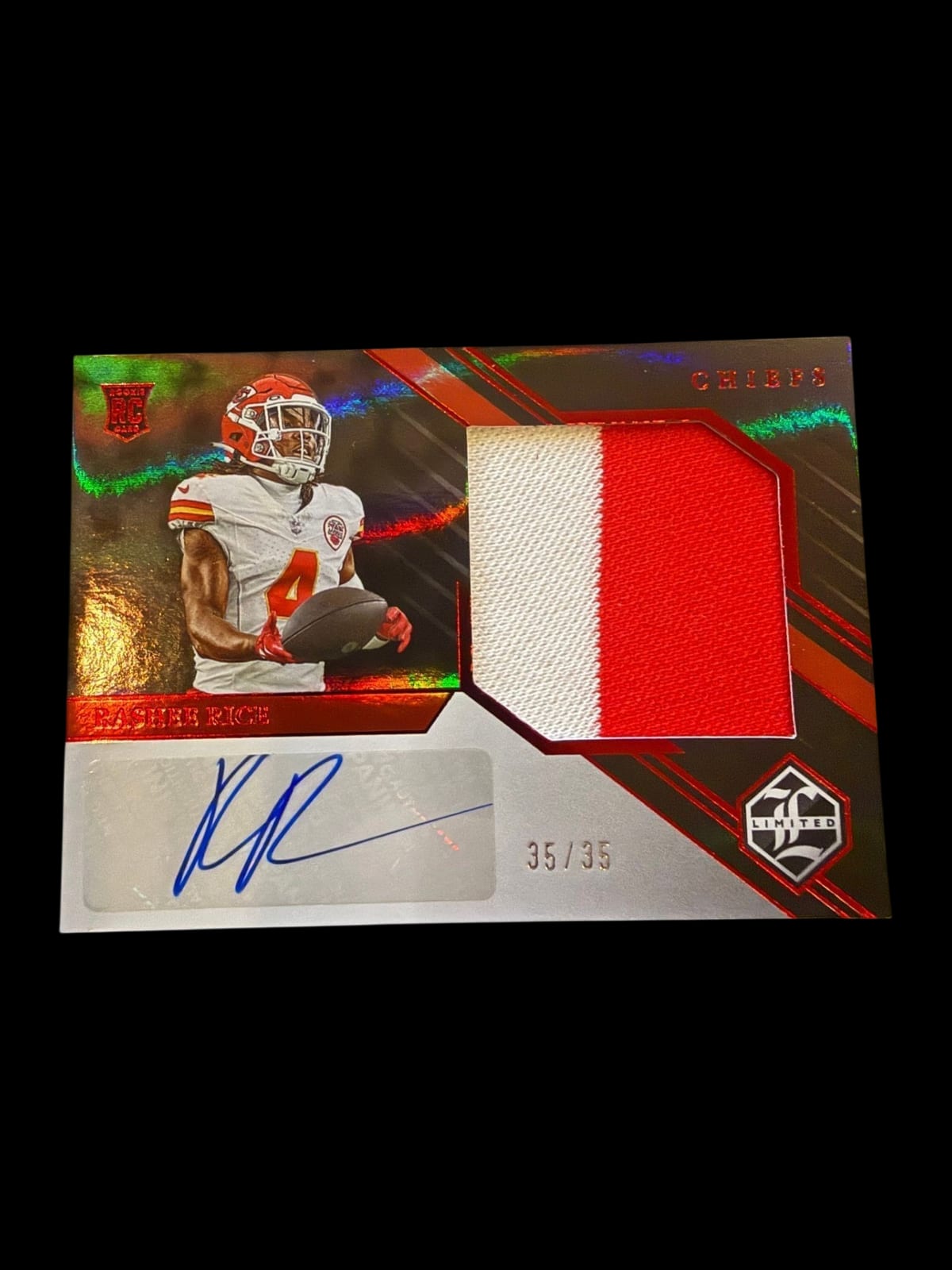 2023 Limited | Rookie Rashee Rice | Auto 2 Color Patch | Ruby | 35/35