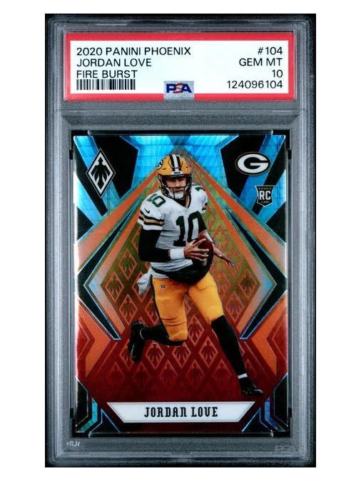 2020 Phoenix Rookie Jordan Love Fire Burst #104 PSA 10 RC