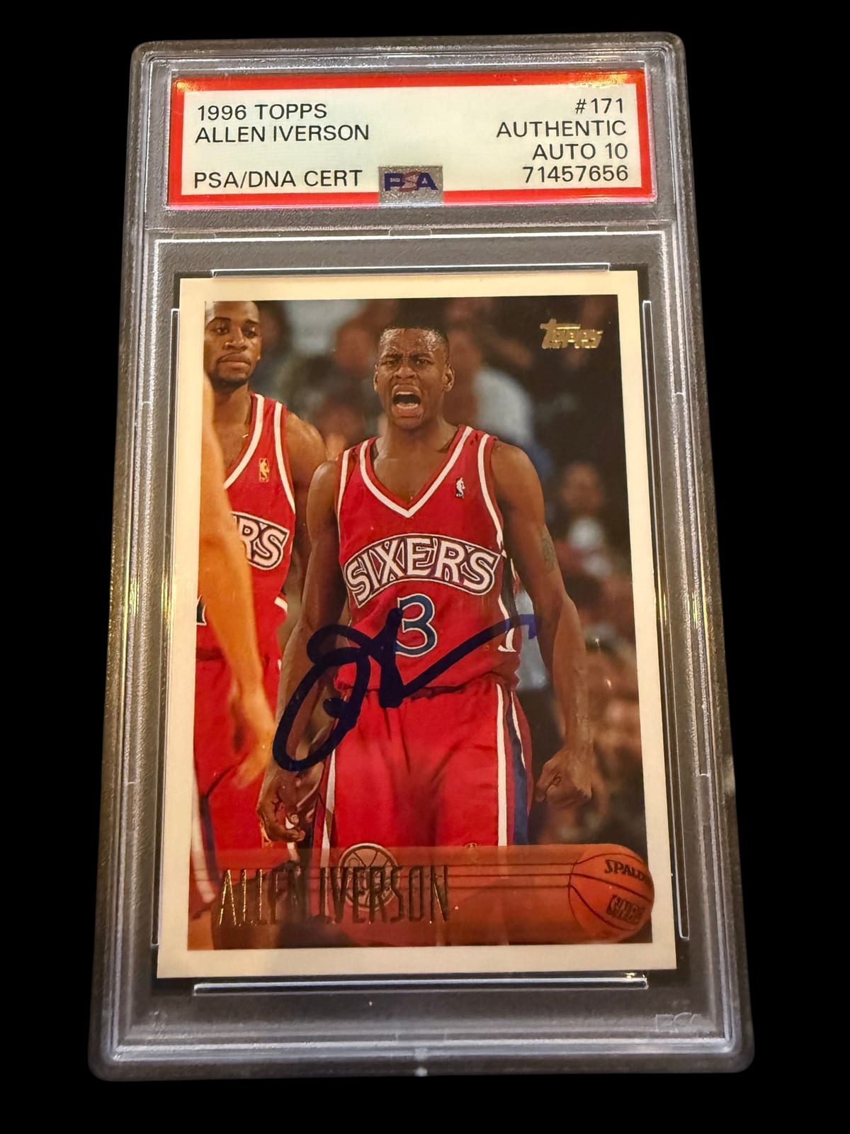 1996 Topps | Allen Iverson | PSA Authentic Auto 10 | #171