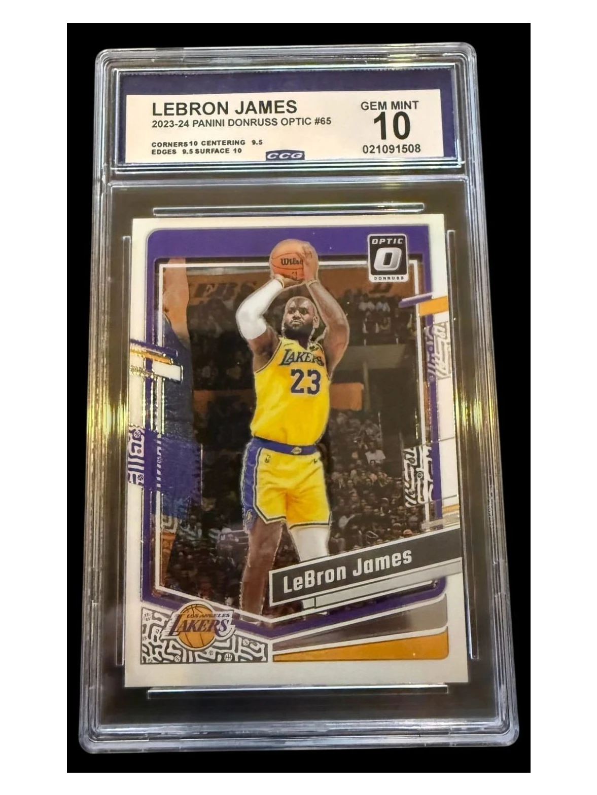 2023 Donruss Optic | LeBron James | #65 | CCG 10