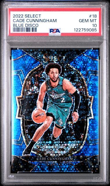 2022 Select | Cade Cunningham | Blue Disco Prizm | #18 | 13/25 | PSA 10