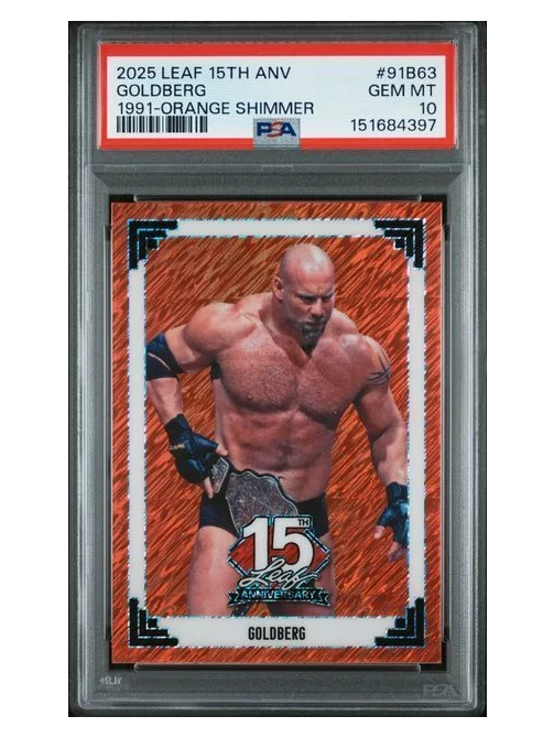 2025 Leaf 15Th ANV | Goldberg | 1991 Orange Shimmer | 3/4 | PSA 10 #91B63