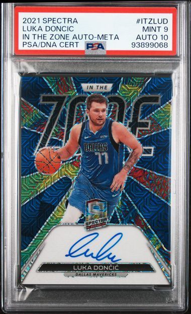 2021 Spectra | Luka Doncic | in the Zone Auto Meta | #ITZLUD | PSA 9 Auto 10 | 2/15