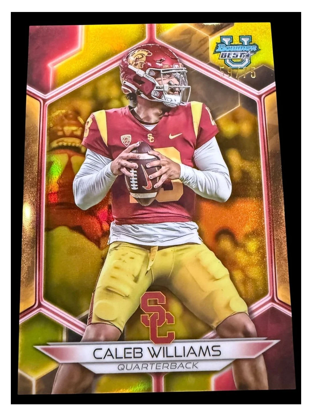 2003 Bowman Best | Rookie Caleb Williams | Gold Geometric | 59/75