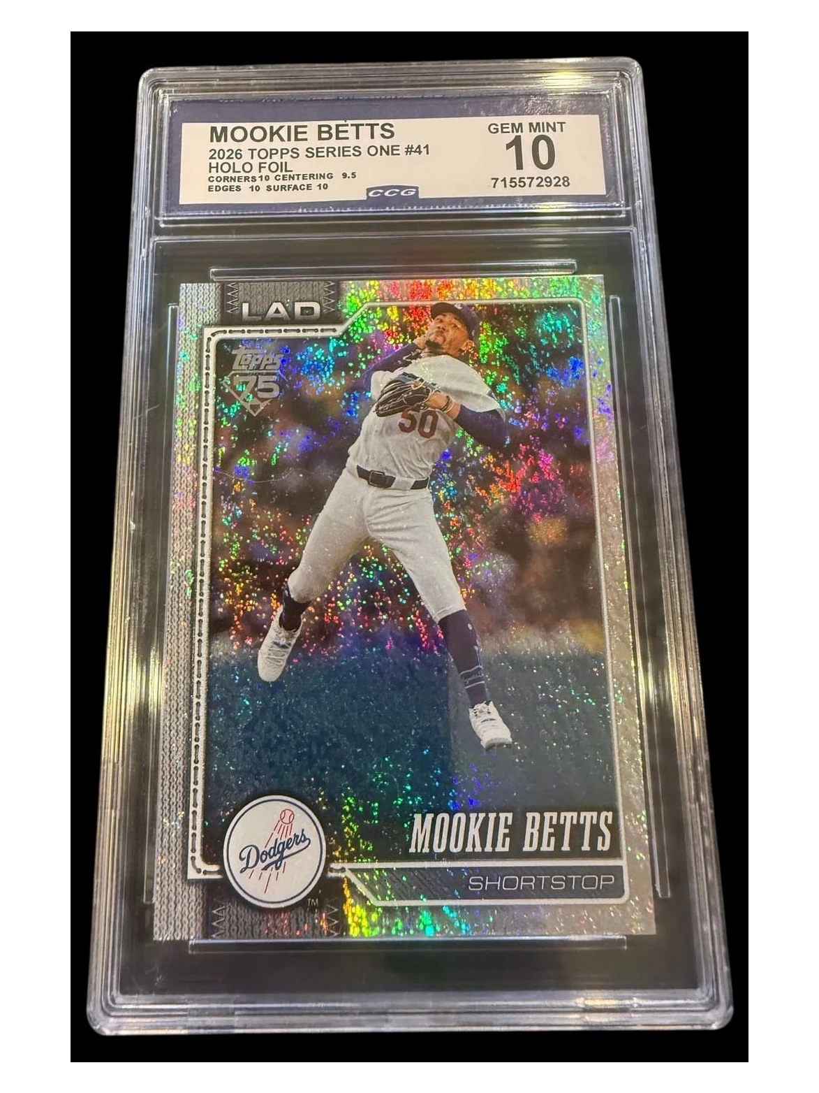 2026 Topps Series One | Mookie Betts | Holo Foil | CCG 10