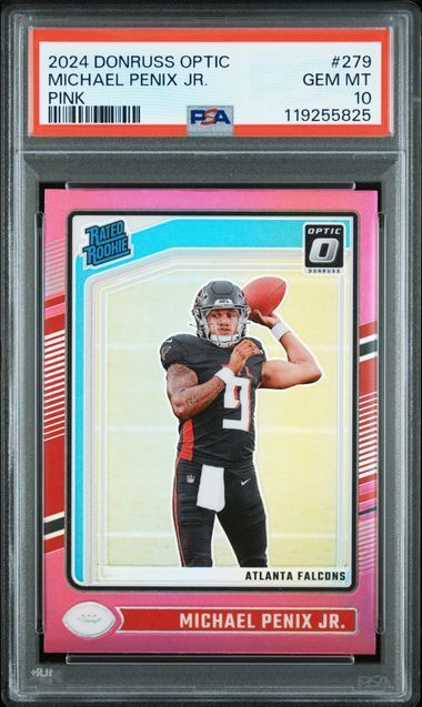 2024 Donruss Optic | Rookie Michael Penix JR | Pink | PSA 10 | #279