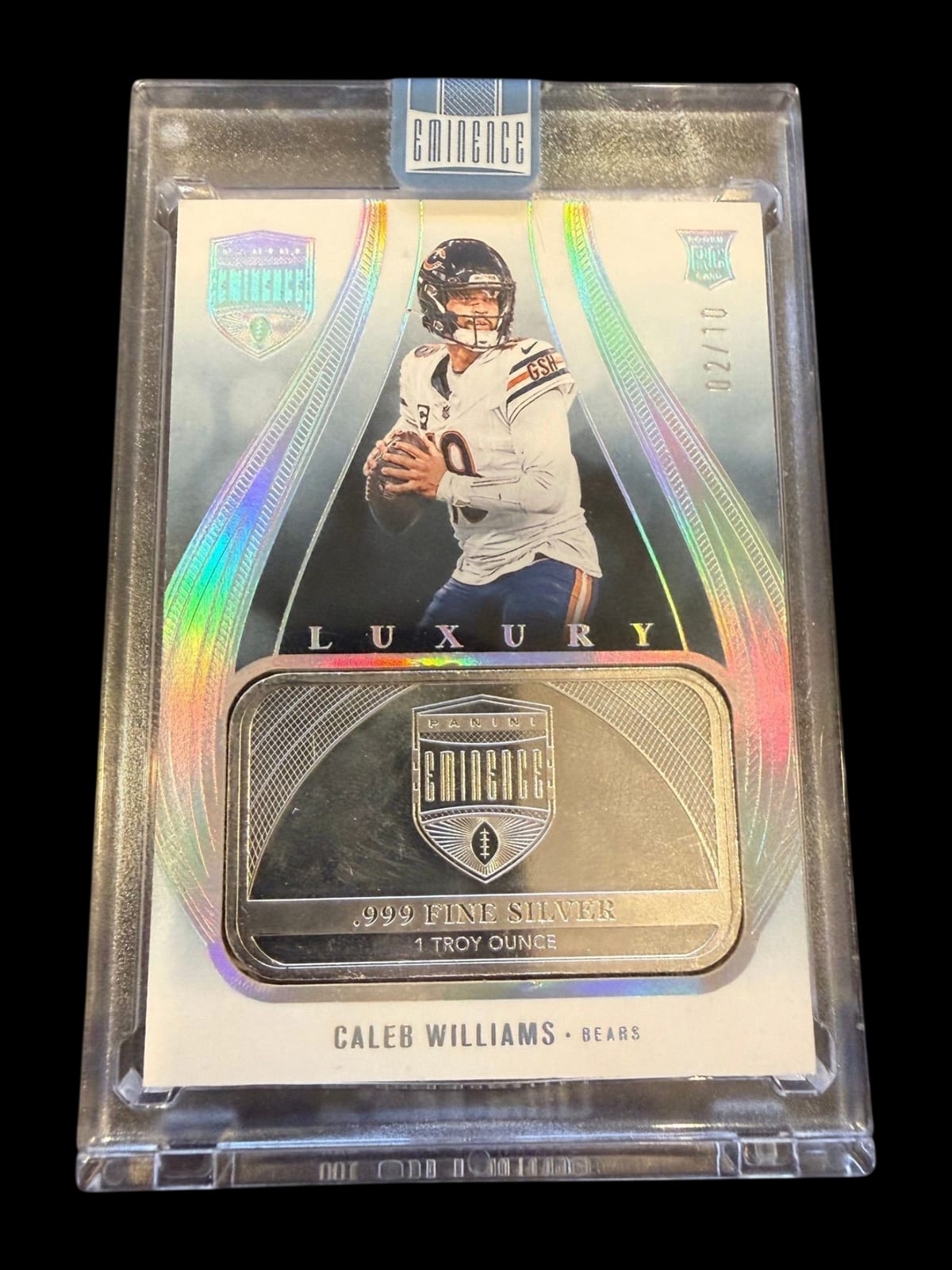 2024 Eminence | Rookie Caleb Williams | Luxury 1OZ Silver Bar | /10