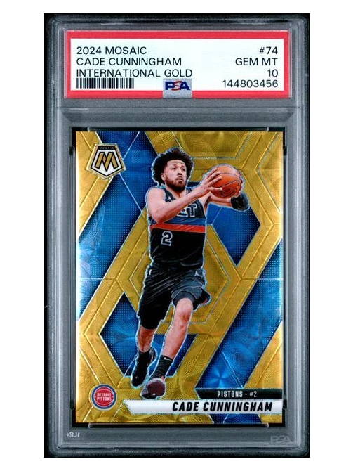 2024 Mosaic Cade Cunningham International Gold 3/10 PSA 10 POP 1