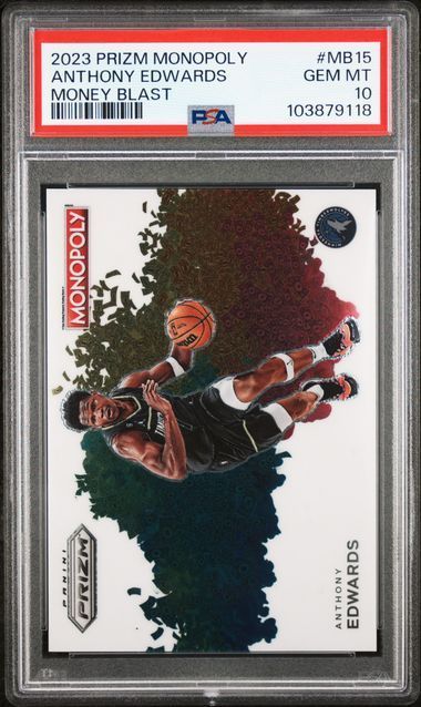 2023 Prizm Monopoly | Anthony Edwards | Money Blast | PSA 10
