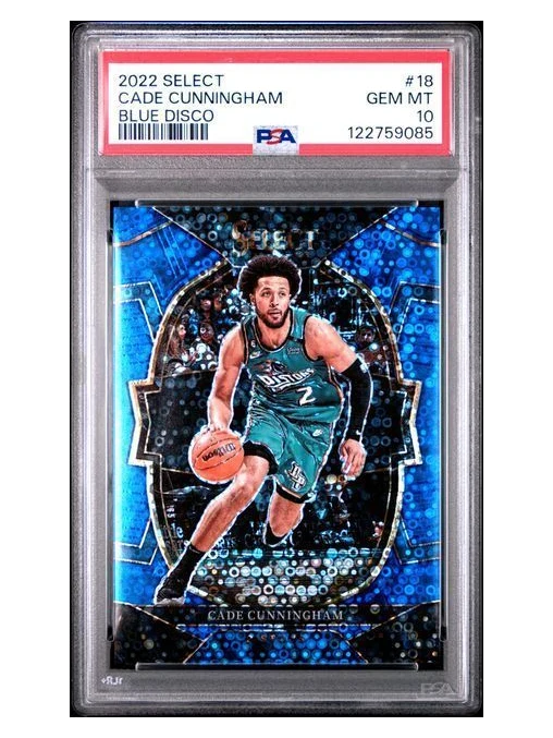 2022 Select | Cade Cunningham | Blue Disco Prizm | #18 | 13/25 | PSA 10