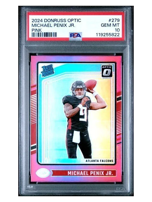 2024 Donruss Optic | Rookie Michael Penix JR | Pink Prizm | PSA 10 | #279