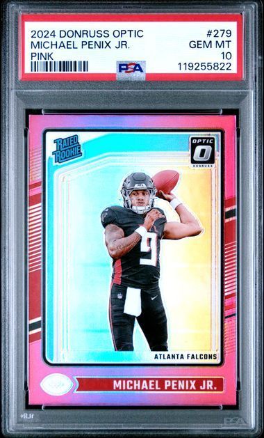 2024 Donruss Optic | Rookie Michael Penix JR | Pink Prizm | PSA 10 | #279