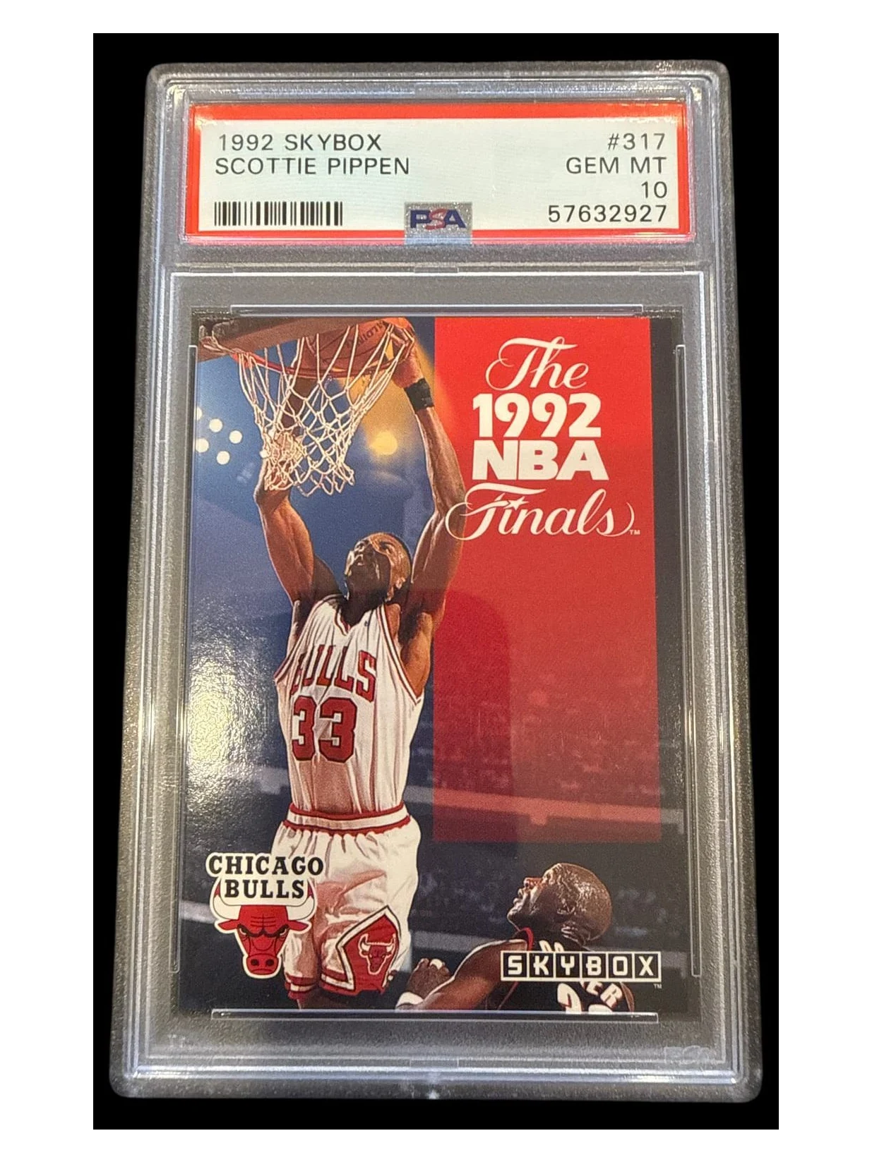 1992 Skybox Scottie Pippen #317 PSA 10 Low Pop, Pop 7 HOF
