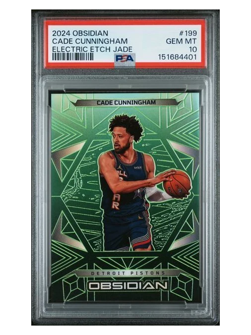 2024 Obsidian | Cade Cunningham | Electric Etch Jade | 3/25 | PSA 10 | Pop 1