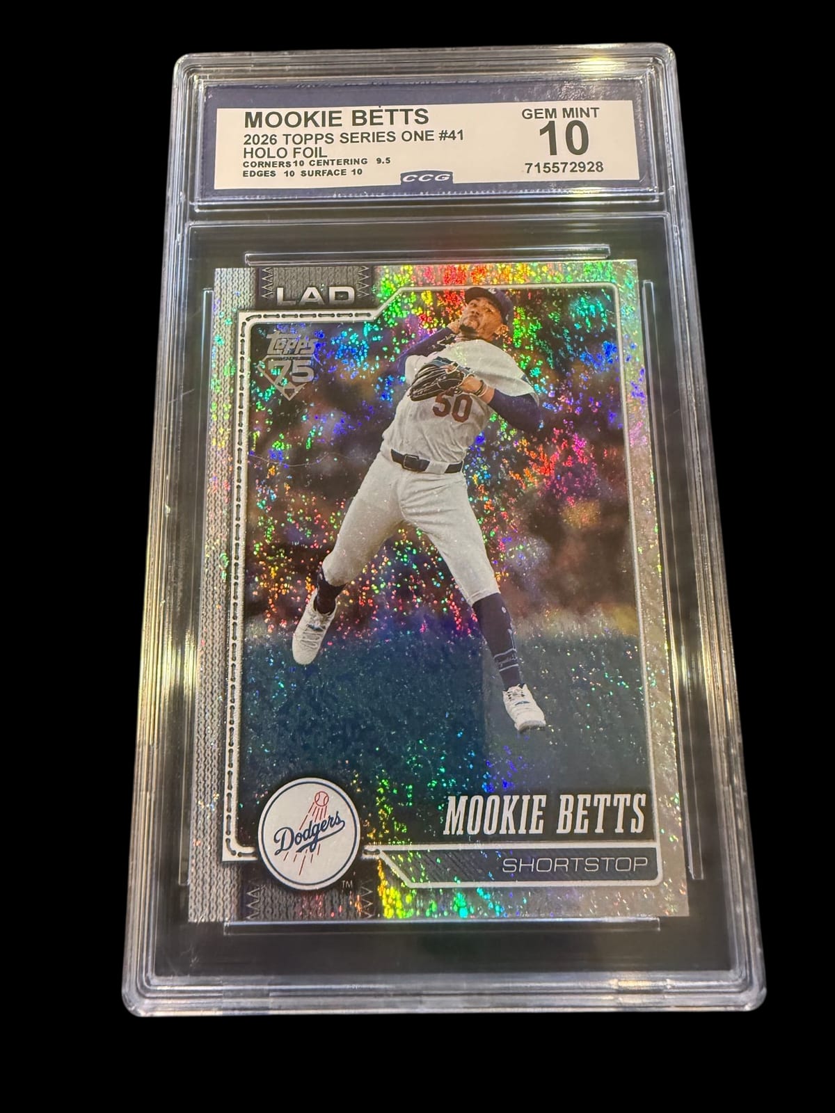 2026 Topps Series One | Mookie Betts | Holo Foil | CCG 10