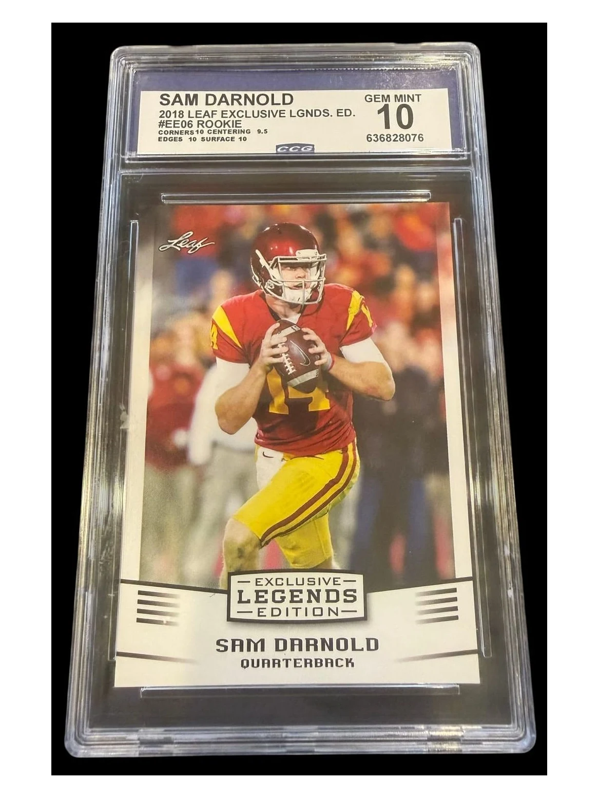 2018 Leaf Legends | Rookie Sam Darnold | #EE06 | CCG 10
