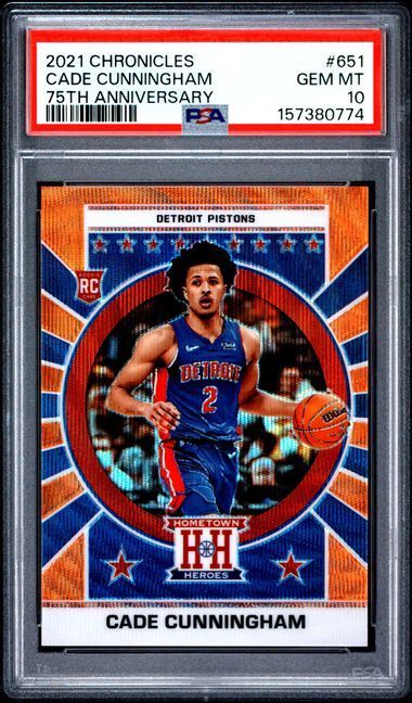 2021 Chronicles | Rookie Cade Cunningham | 75TH Anniversary | PSA 10 | Pop 12
