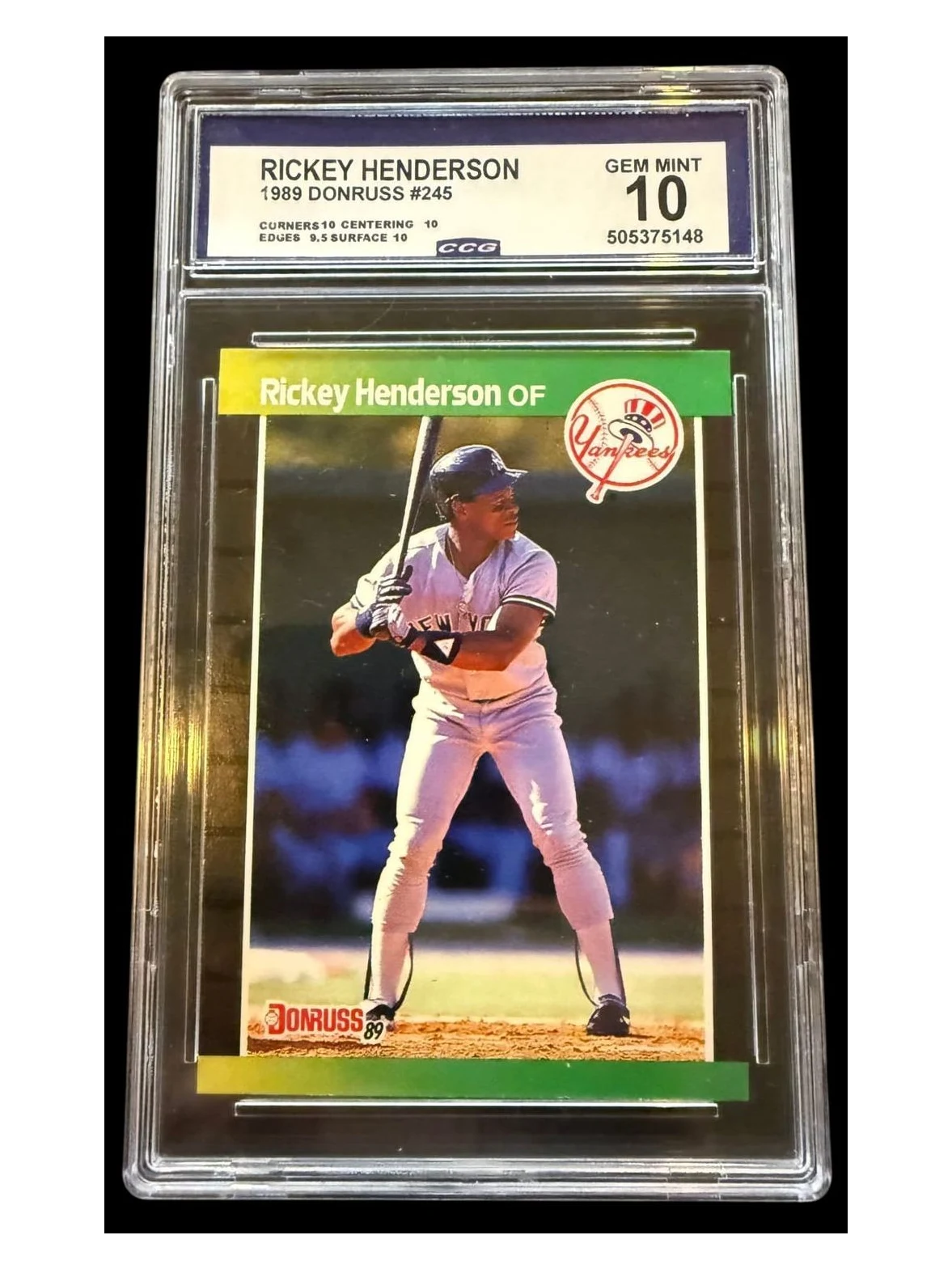 1989 Donruss | Rickey Henderson | #245 | CCG 10