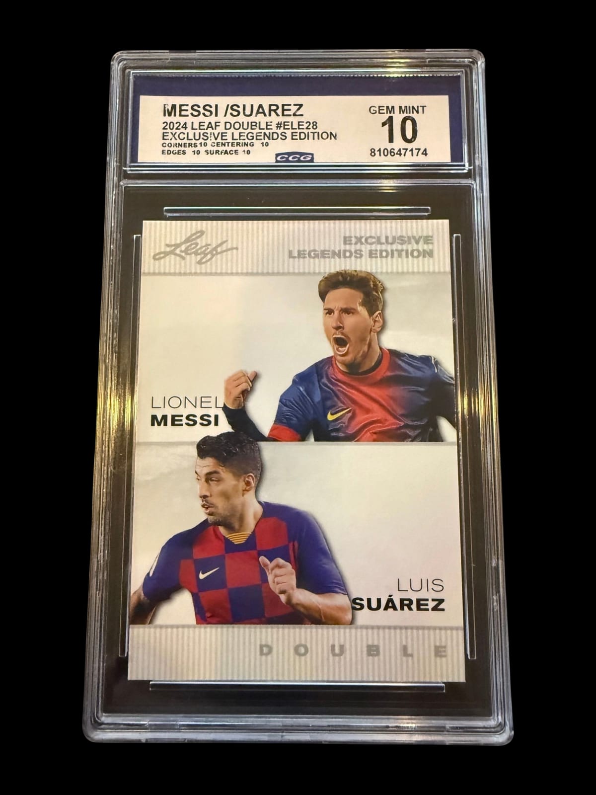 2024 Leaf Double | Lionel Messi, Suarez | Exclusive Legends | CCG 10