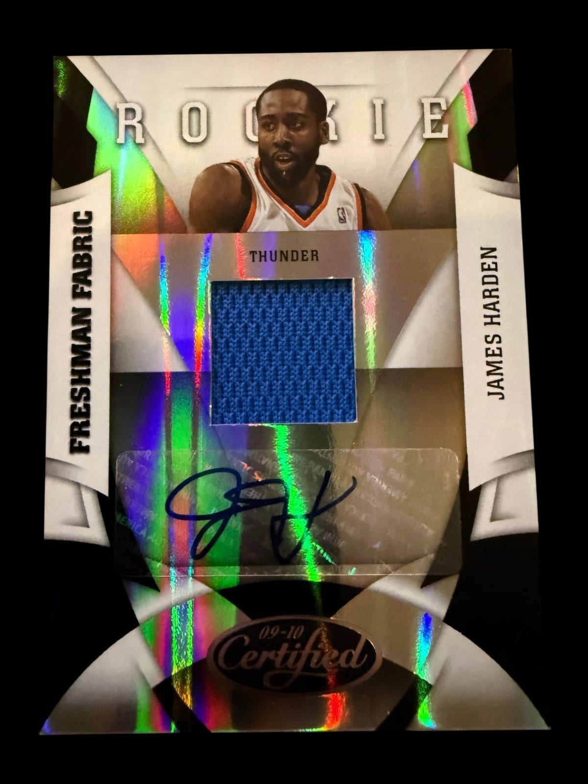 2010 Certified | Rookie James Harden | Freshman Fabrics Auto | 186/399