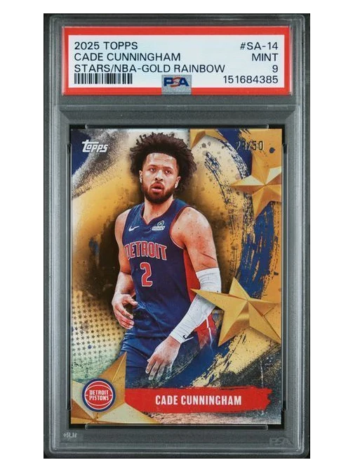 2025 Topps | Cade Cunningham | Gold Rainbow | 29/50 | PSA 9