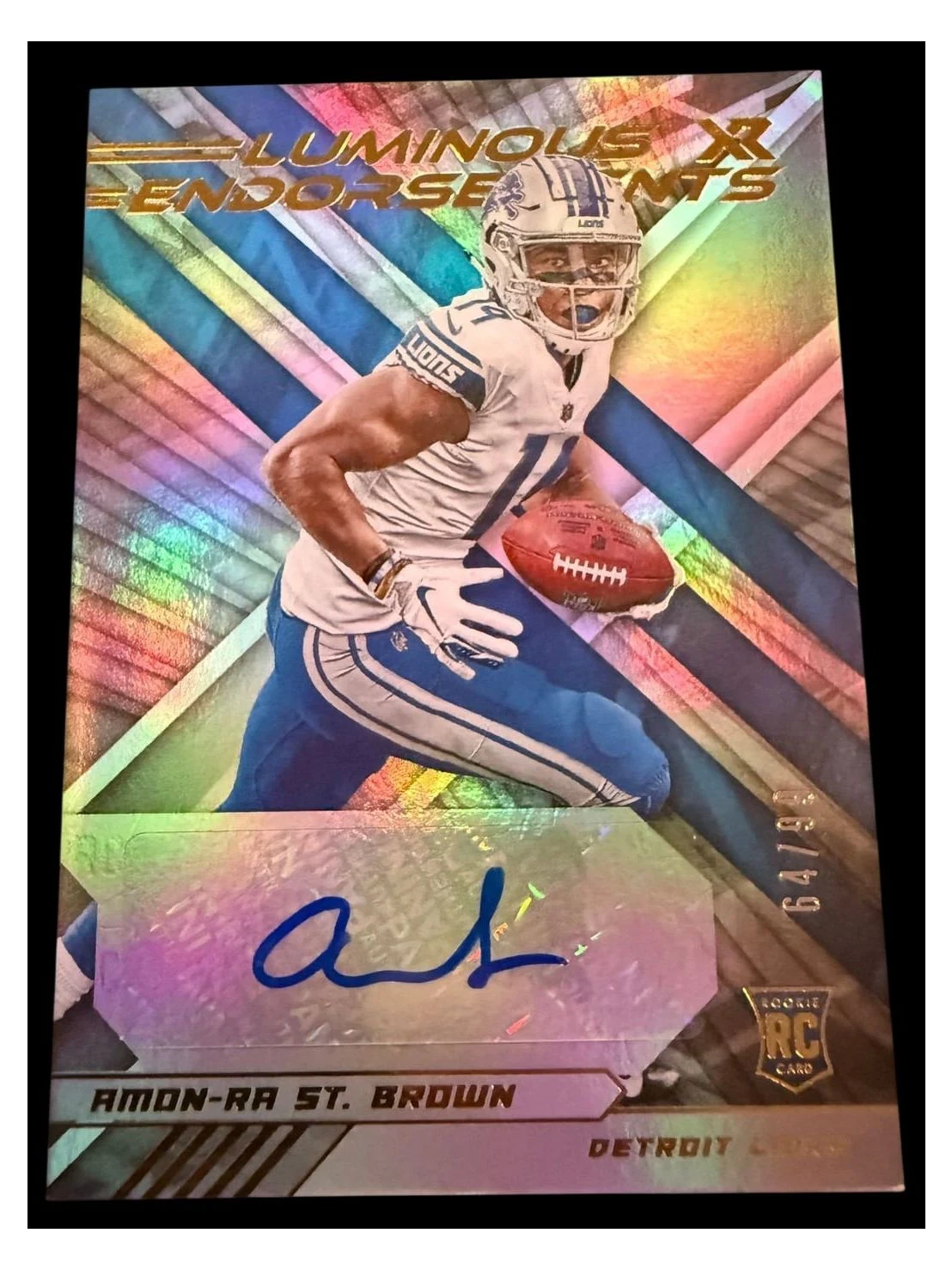 2021 XR | Rookie Amon-Ra St. Brown | Auto | 64/99 | LUM-ASB