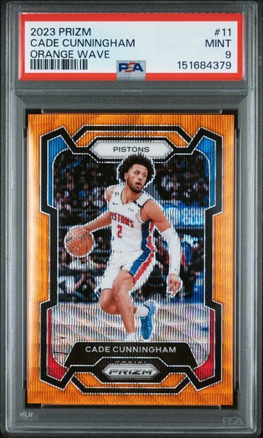 2023 Prizm | Cade Cunningham | Orange Wave | 48/60 | PSA 9