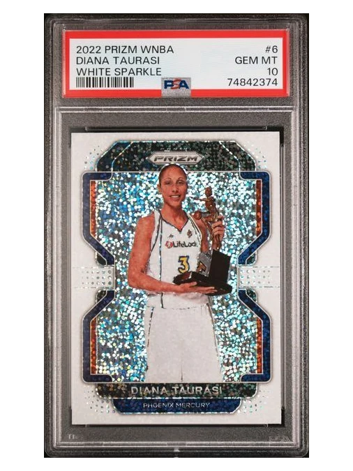 2022 Prizm WNBA Diana Taurasi White Sparkle PSA 10 Pop 3