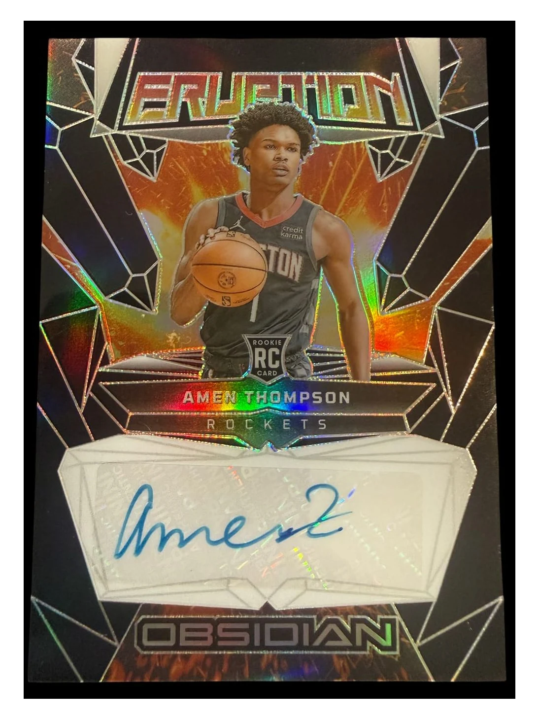 2023 Obsidian Rookie Amen Thompson Eruption Autograph 50/75 RC