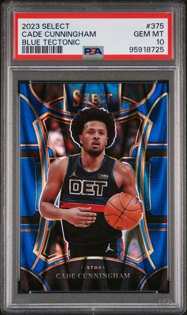 2023 Select | Cade Cunningham | Blue Tectonic | 41/99 | #375 | PSA 10