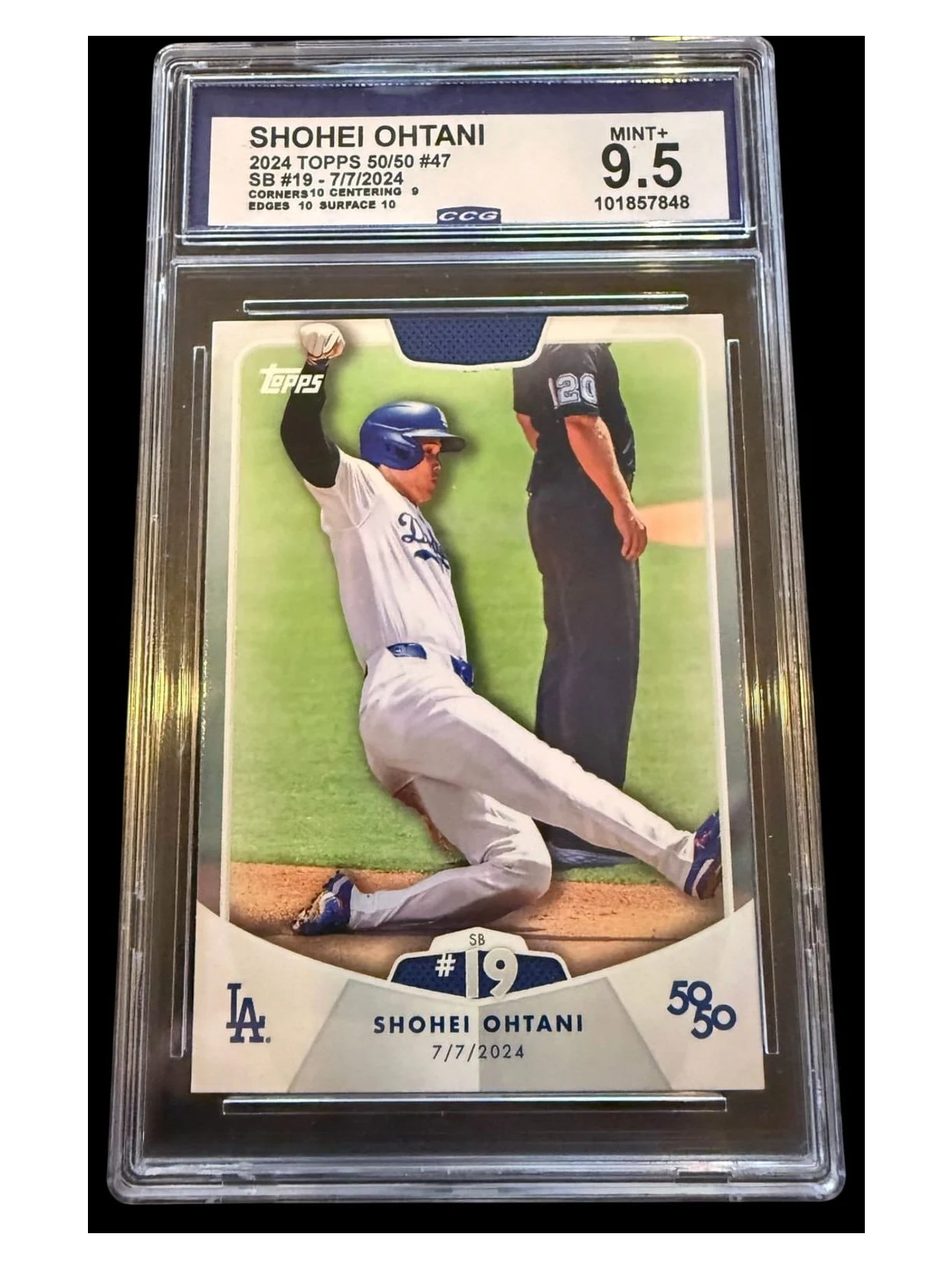2024 Topps 50/50 | Shohei Ohtani | Stolen Base #19 | CCG 9.5