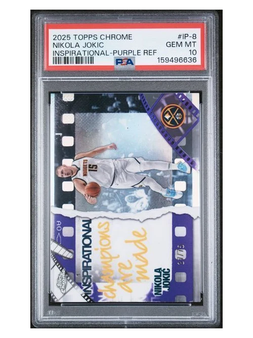 2025 Topps Chrome | Nikola Jokic | Inspirational Purple | 37/75 | PSA 10