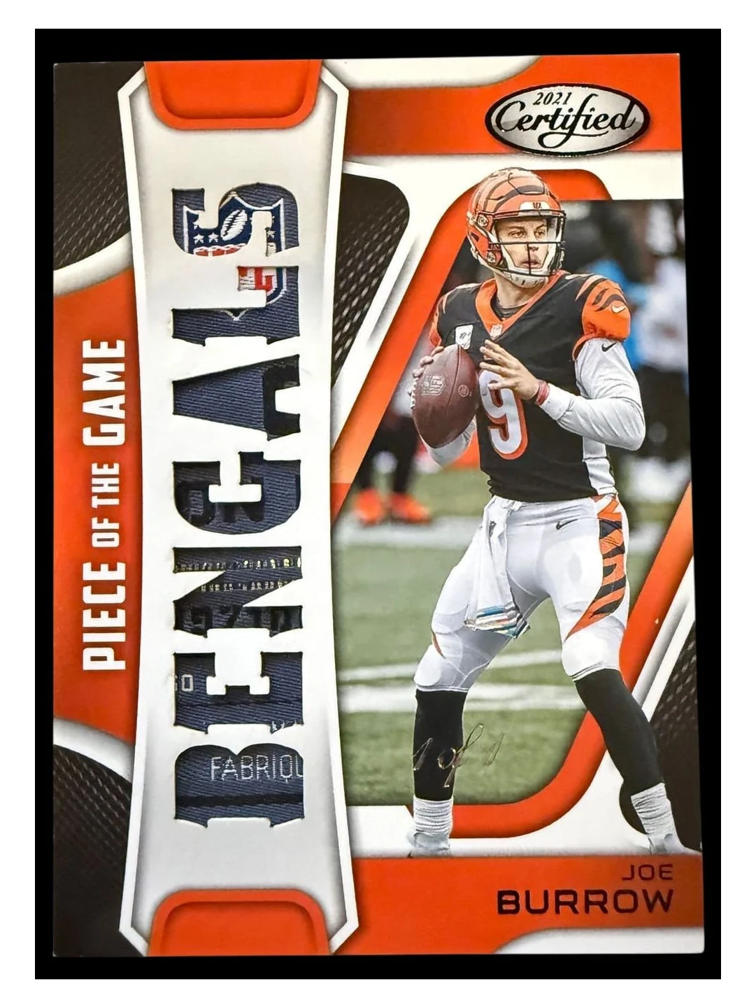 2021 Certified | Joe Burrow | Piece of the Game Laundry TAG | 1/1