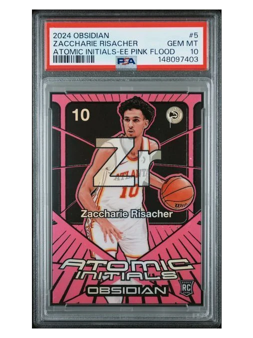 2024 Obsidian | Rookie Zaccharie Risacher | Pink Flood | 38/49 | PSA 10