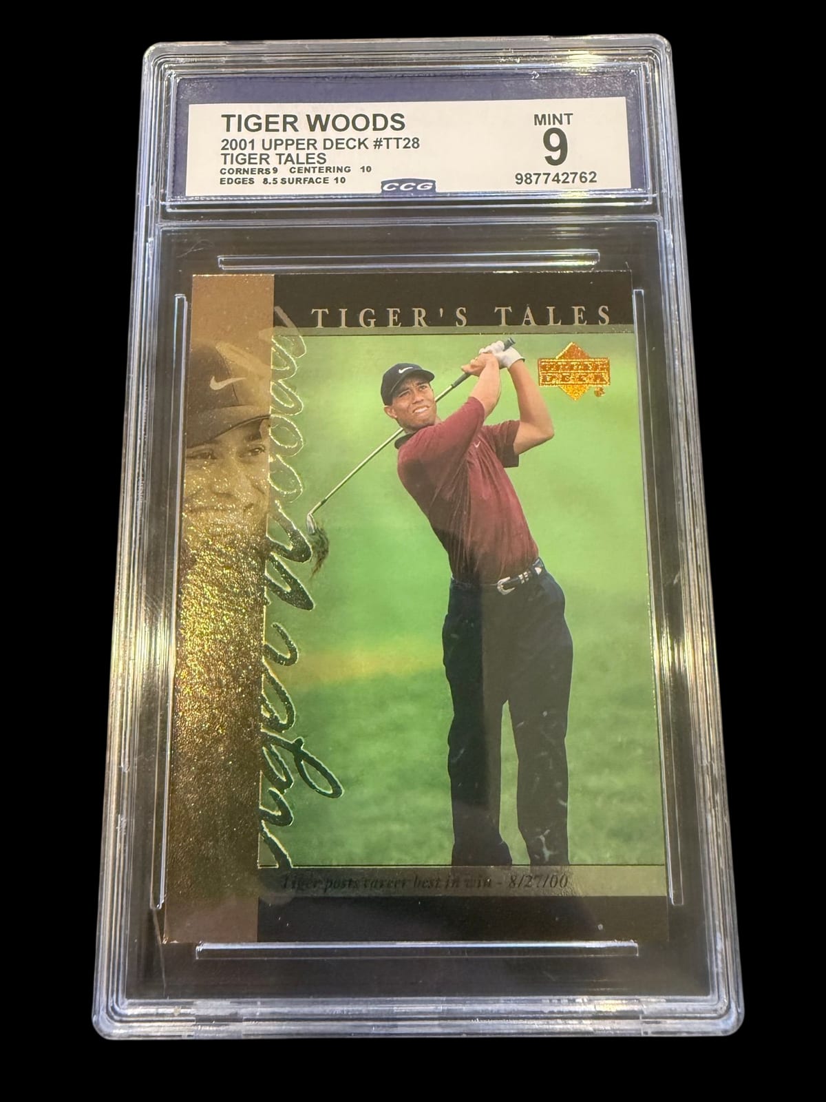 2001 Upper Deck | Tiger Woods | Tiger Tales | CCG 9