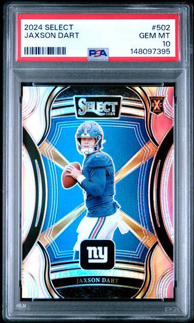 2024 Select Rookie Jaxson Dart XRC #502 PSA 10 RC Giants