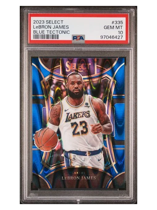 2023 Select | Lebron James | Blue Tectonic | 43/99 | #335 | PSA 10