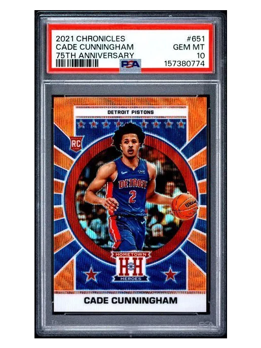 2021 Chronicles | Rookie Cade Cunningham | 75TH Anniversary | PSA 10 | Pop 12