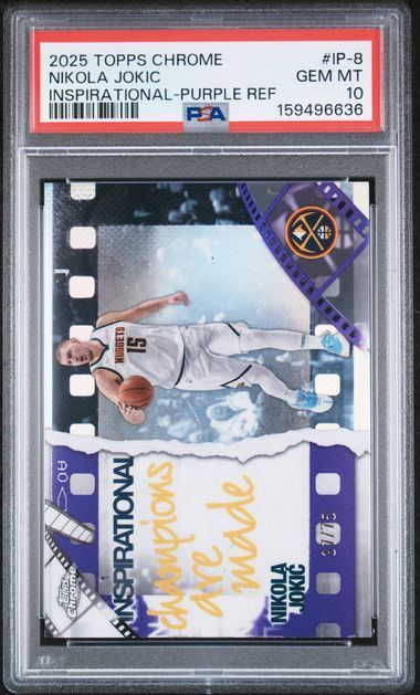 2025 Topps Chrome | Nikola Jokic | Inspirational Purple | 37/75 | PSA 10