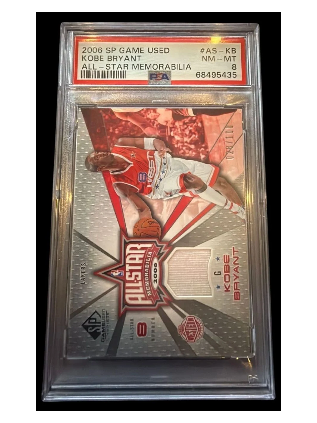 2006 SP Game Used | Kobe Bryant | All Star Memorabilia | 28/100 | PSA 8