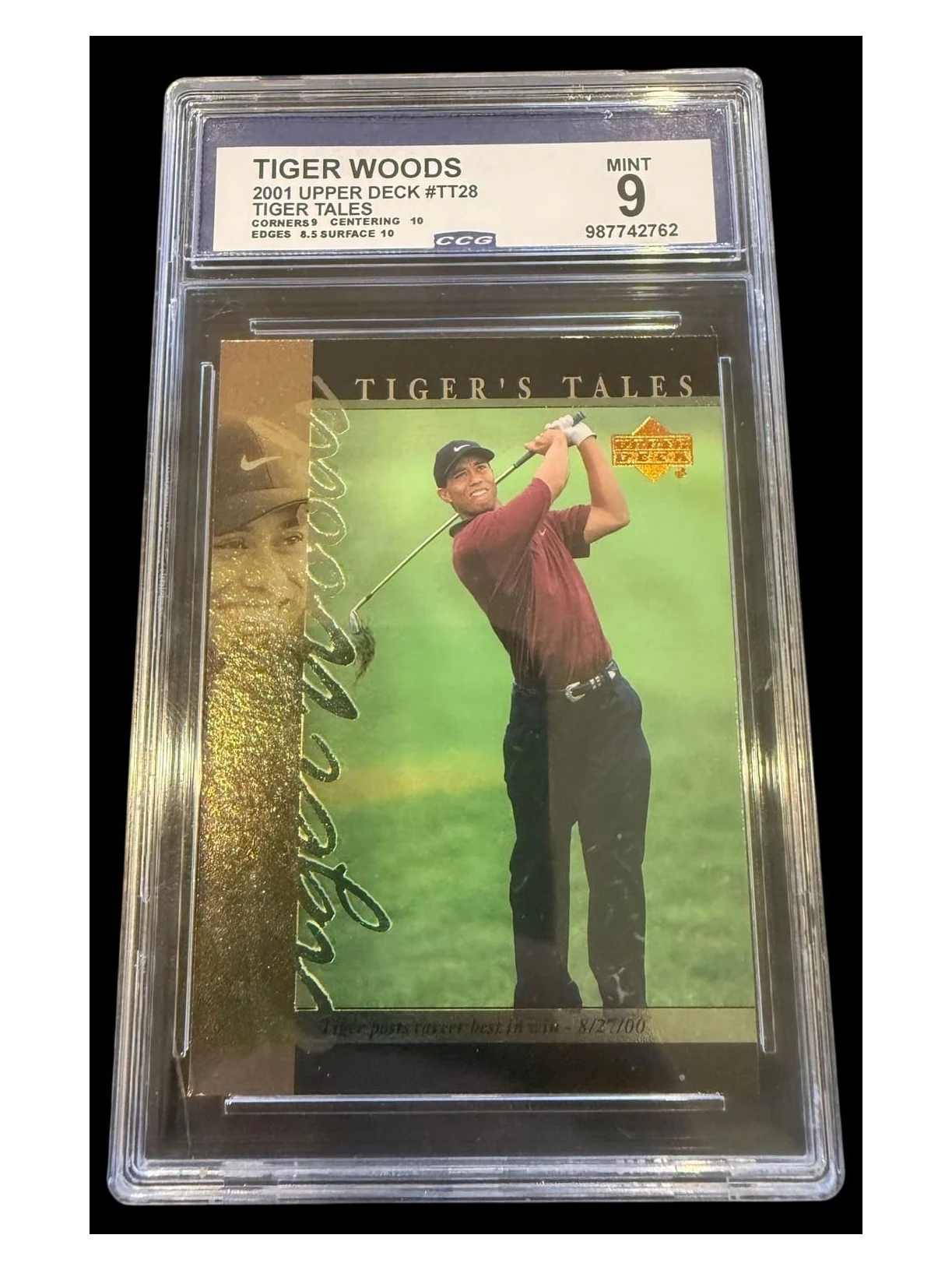 2001 Upper Deck | Tiger Woods | Tiger Tales | CCG 9