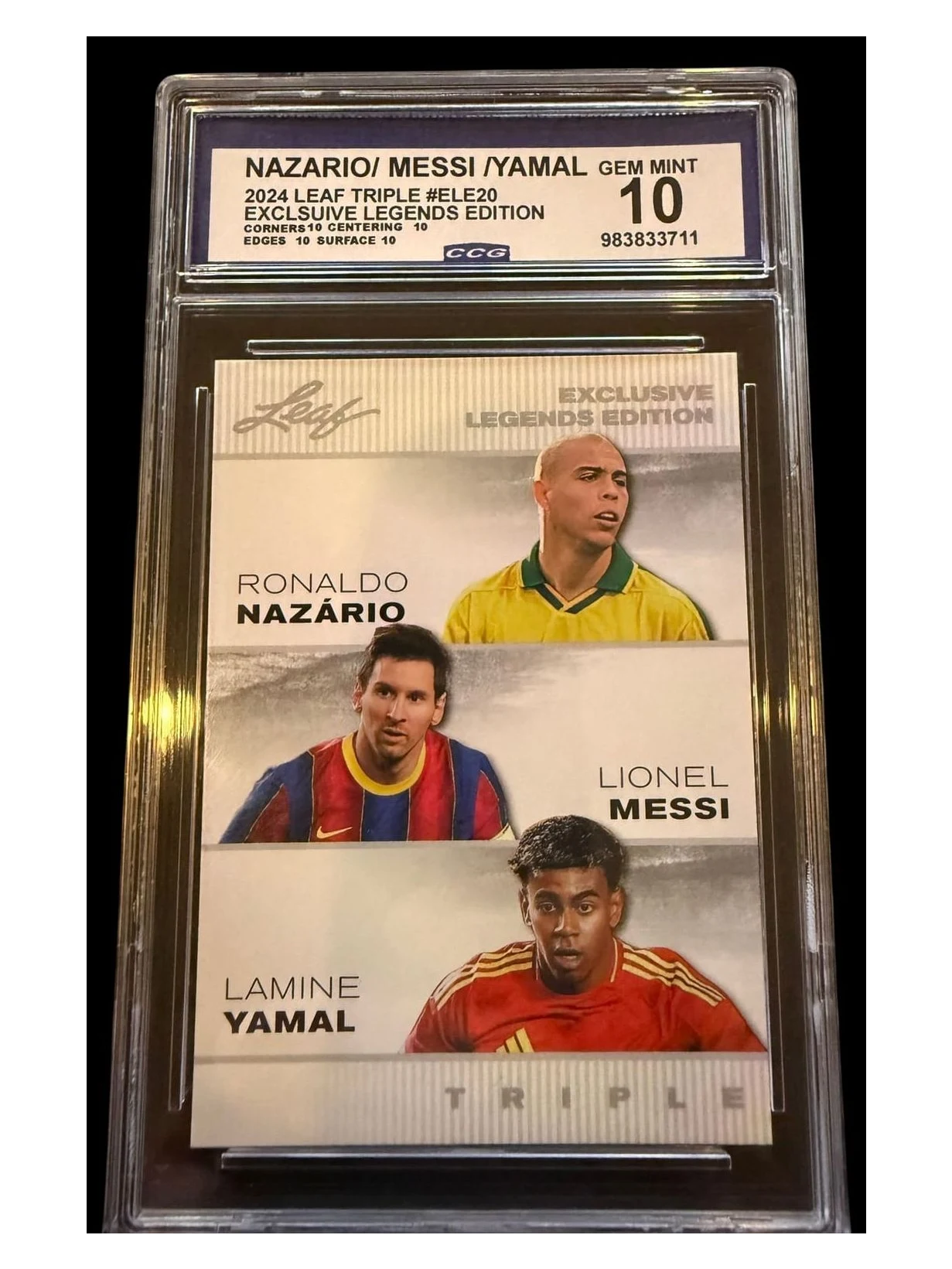 2024 Leaf Triple | Ronaldo, Messi, Yamal | CCG 10