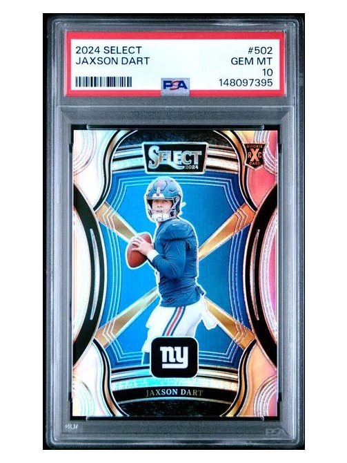2024 Select Rookie Jaxson Dart XRC #502 PSA 10 RC Giants